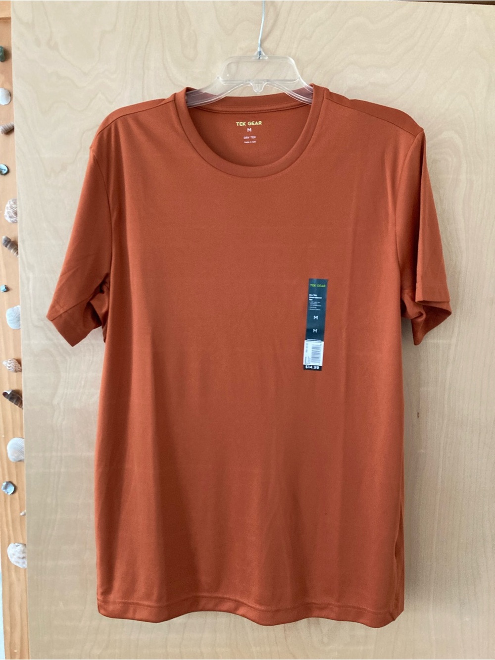 TEK GEAR Women’s Sz Medium Burnt Orange Short-Sleeve UPF 40+ Performance T-Shirt
